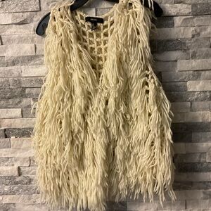 Forever 21 Cream Open-Knit Sweater